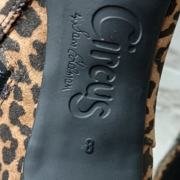 CIRCUS SAM EDELMAN KIRBY Kitten Heel Ankle Boots Women's Leopard Print Size 8 - Picture 8 of 10